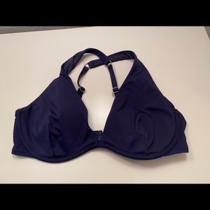 Athleta navy bikini top